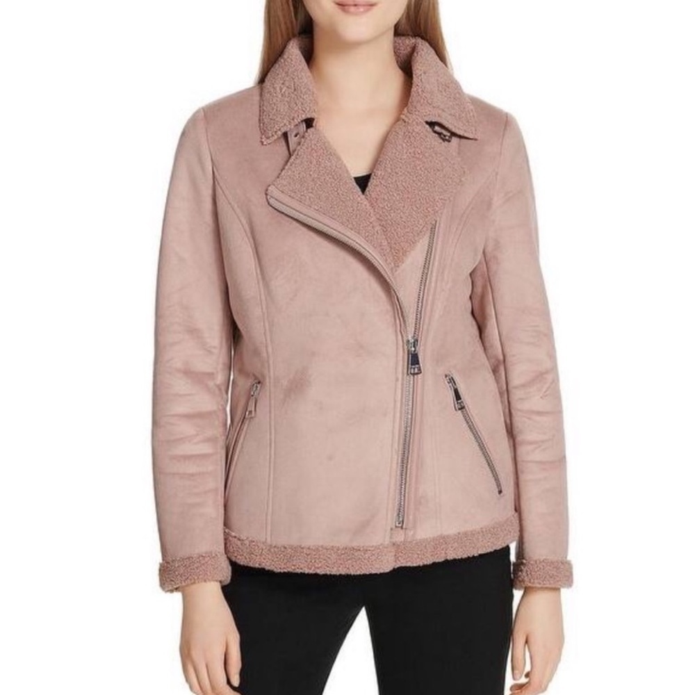 Calvin Klein Faux Fur Suede Jacket